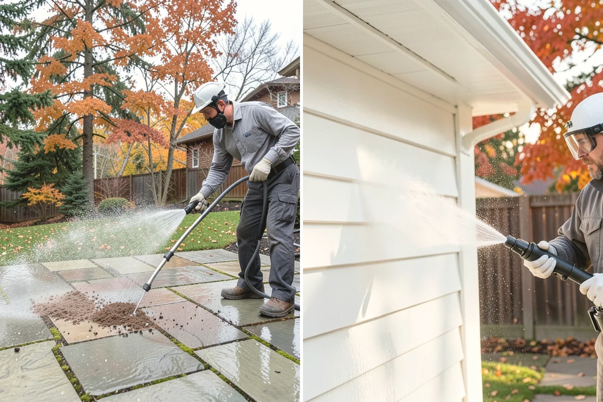 Concrete Restoration Cleaning in Edgewood, Pierce County, WA - Evaluate the depth of growth and staining