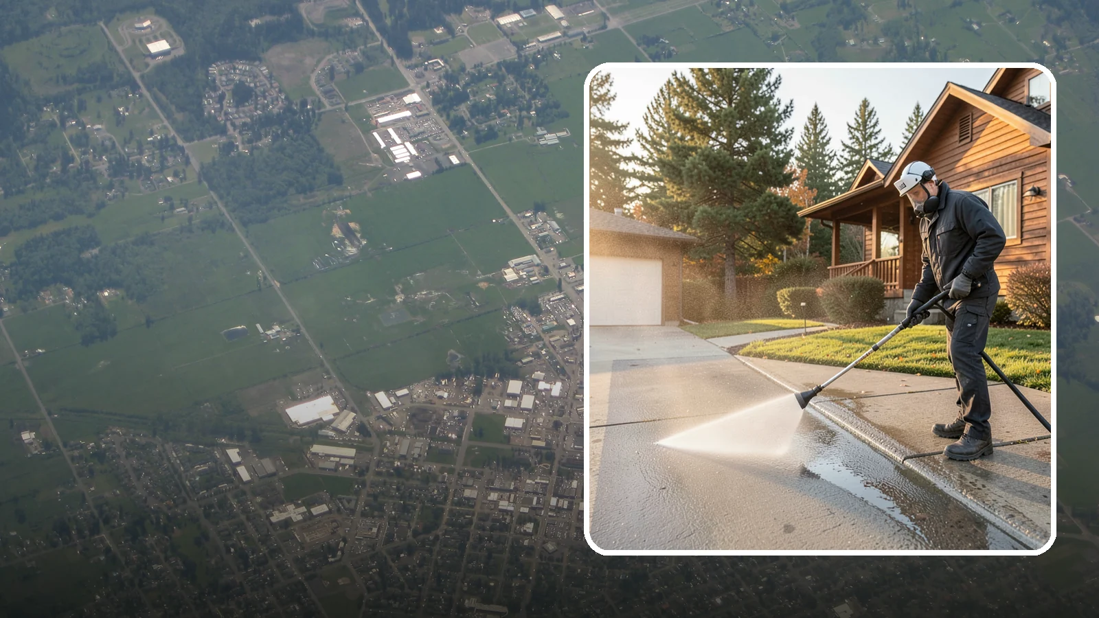Concrete Restoration Cleaning in Enumclaw, King County, WA - Deep-restore severely neglected concrete with combined treatment, cleaning, and brightening for a dramatic recovery.