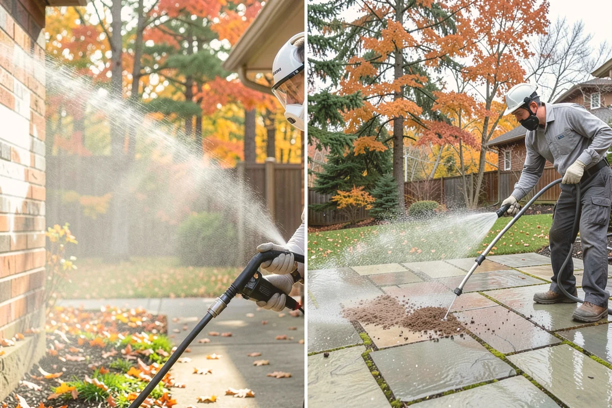 Concrete Restoration Cleaning in Fife, Pierce County, WA - Evaluate the depth of growth and staining
