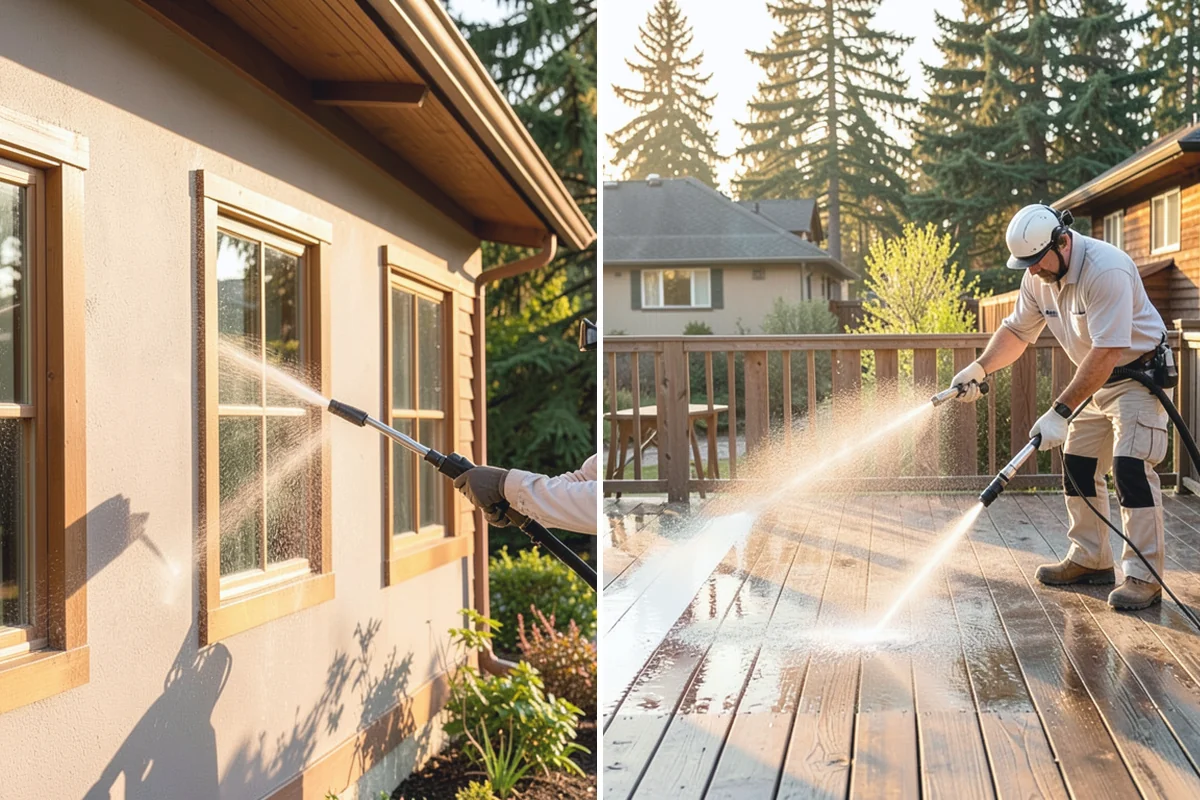 Concrete Restoration Cleaning in Gold Bar, Snohomish County, WA - Evaluate the depth of growth and staining