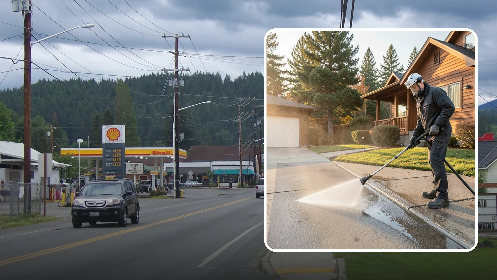 Concrete Restoration Cleaning in Granite Falls, Snohomish County, WA - Deep-restore severely neglected concrete with combined treatment, cleaning, and brightening for a dramatic recovery.