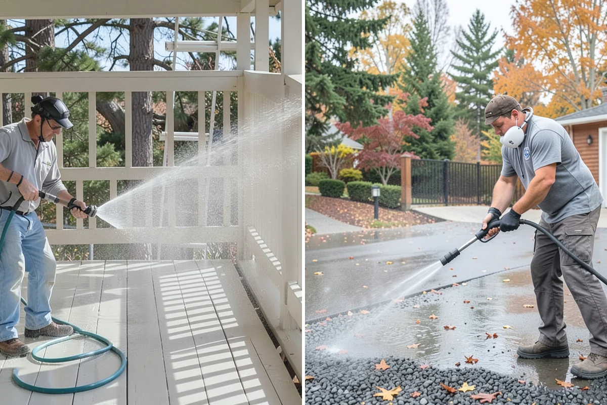 Concrete Restoration Cleaning in Granite Falls, Snohomish County, WA - Evaluate the depth of growth and staining