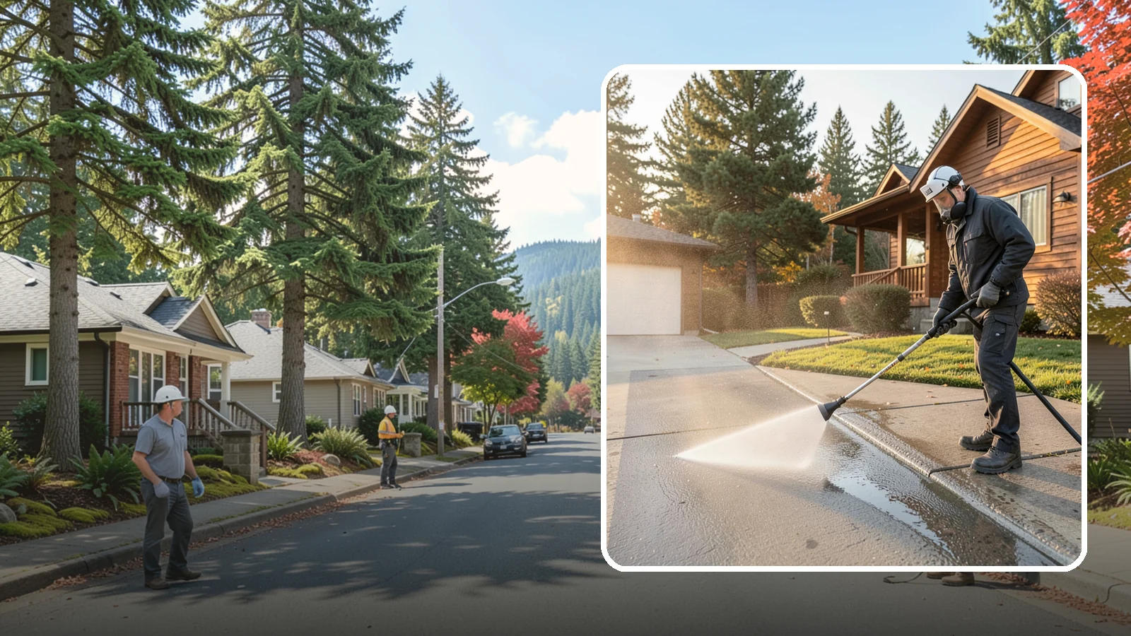 Concrete Restoration Cleaning in Hunts Point, King County, WA - Deep-restore severely neglected concrete with combined treatment, cleaning, and brightening for a dramatic recovery.