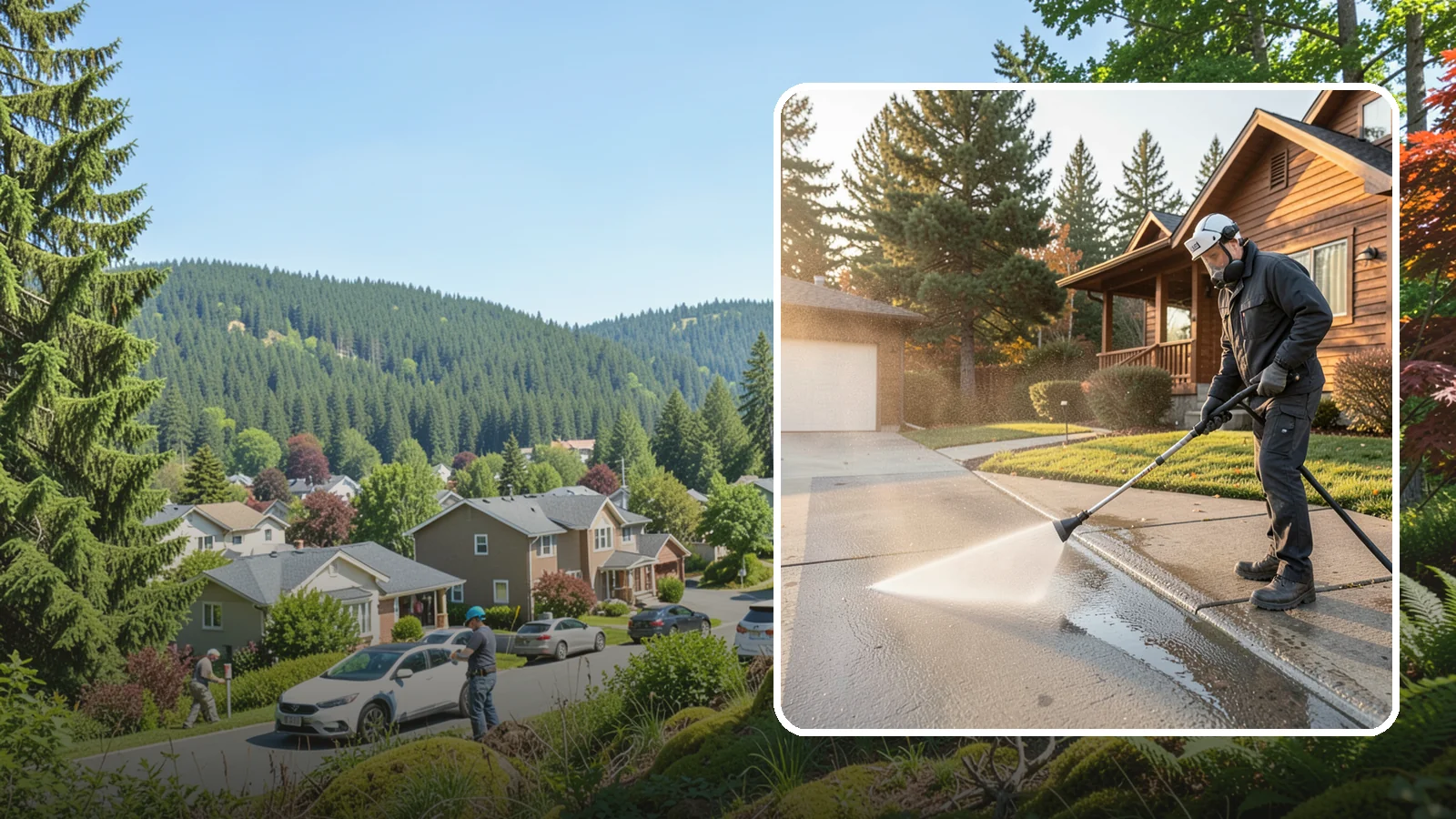 Concrete Restoration Cleaning in Index, Snohomish County, WA - Deep-restore severely neglected concrete with combined treatment, cleaning, and brightening for a dramatic recovery.