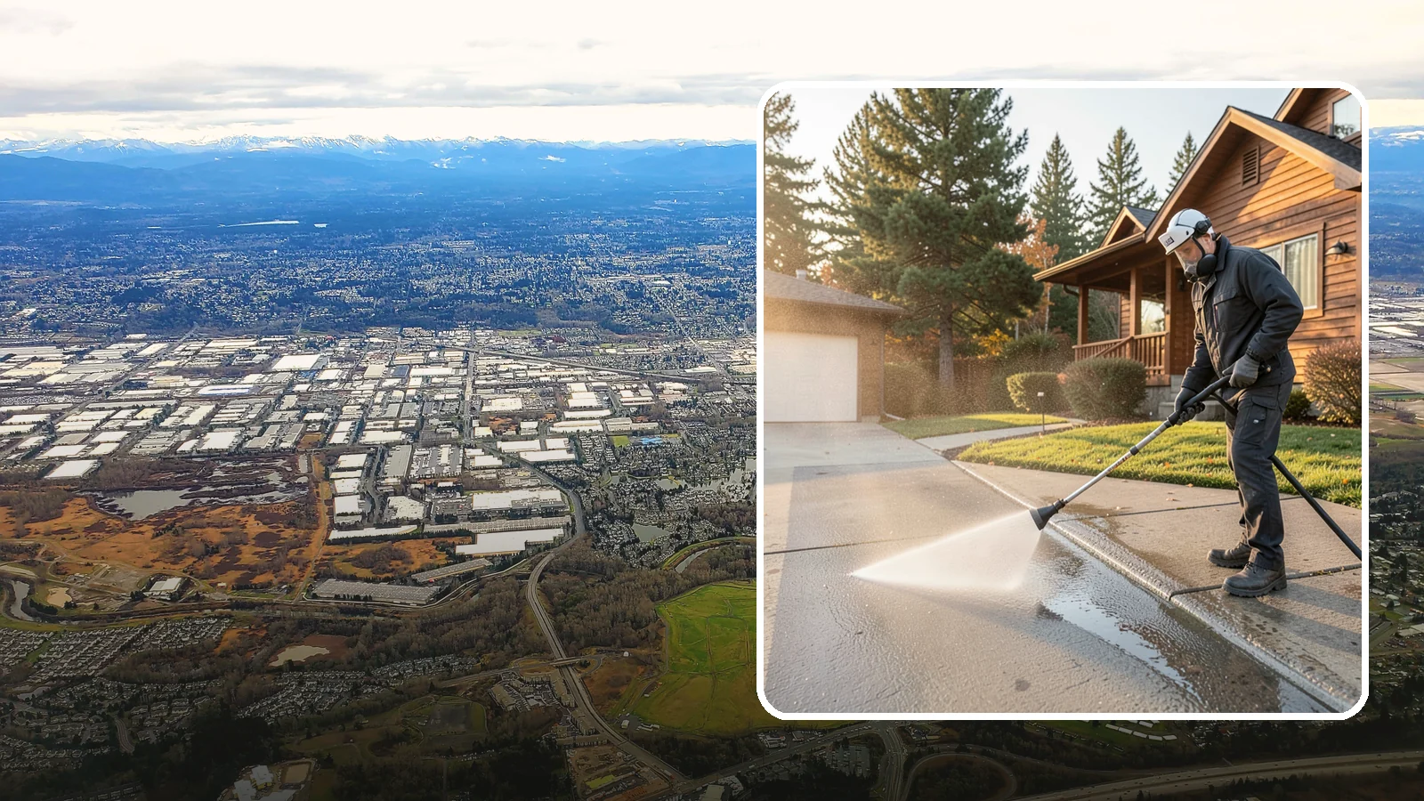 Concrete Restoration Cleaning in Kent, King County, WA - Deep-restore severely neglected concrete with combined treatment, cleaning, and brightening for a dramatic recovery.