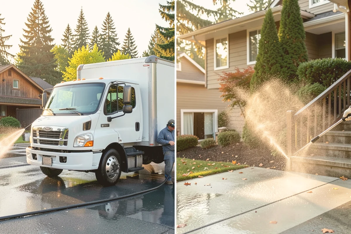 Concrete Restoration Cleaning in Kent, King County, WA - Evaluate the depth of growth and staining