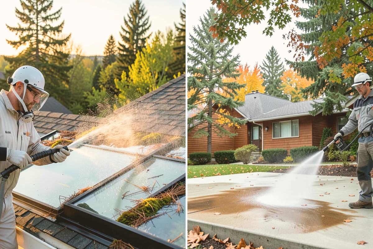 Concrete Restoration Cleaning in Kirkland, King County, WA - Evaluate the depth of growth and staining