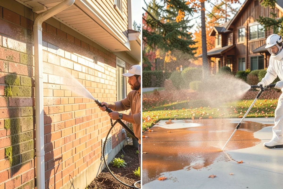 Concrete Restoration Cleaning in Lake Stevens, Snohomish County, WA - Evaluate the depth of growth and staining