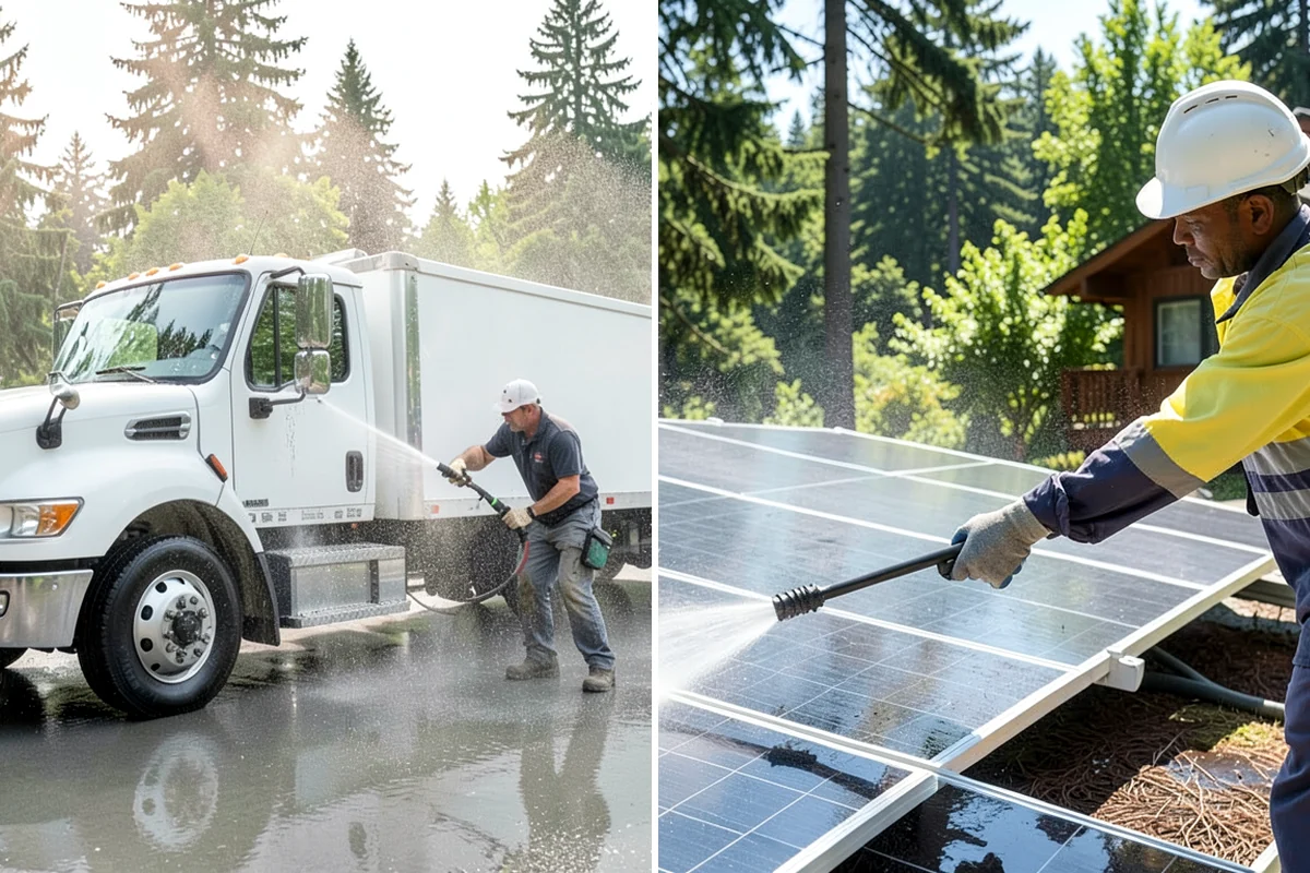 Concrete Restoration Cleaning in Lakewood, Pierce County, WA - Evaluate the depth of growth and staining