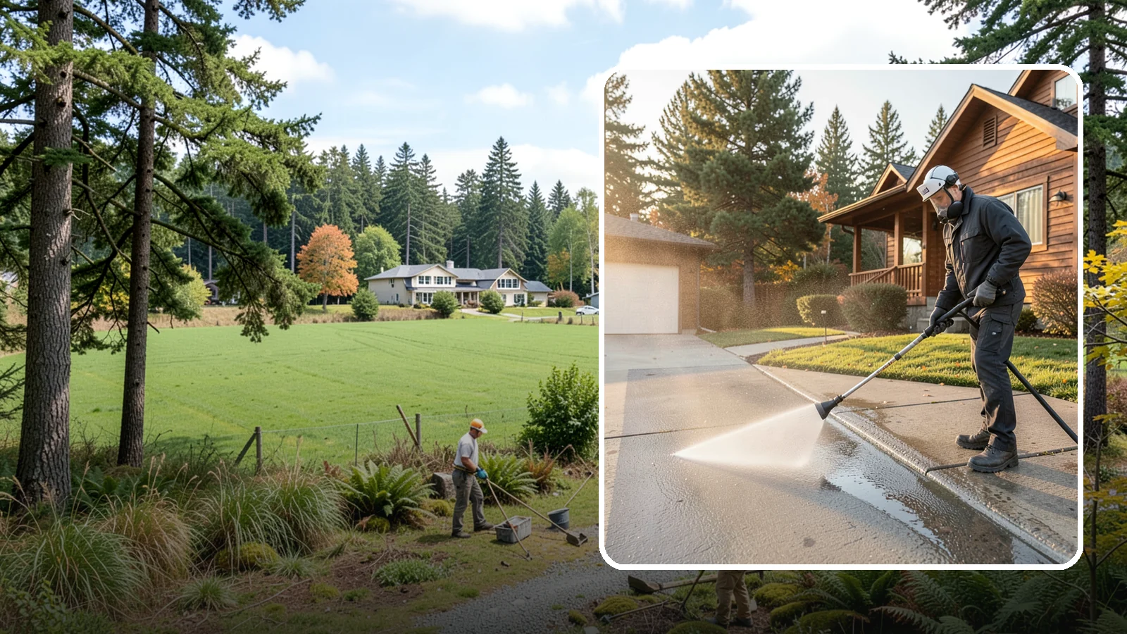 Concrete Restoration Cleaning in Lyman, Skagit County, WA - Deep-restore severely neglected concrete with combined treatment, cleaning, and brightening for a dramatic recovery.