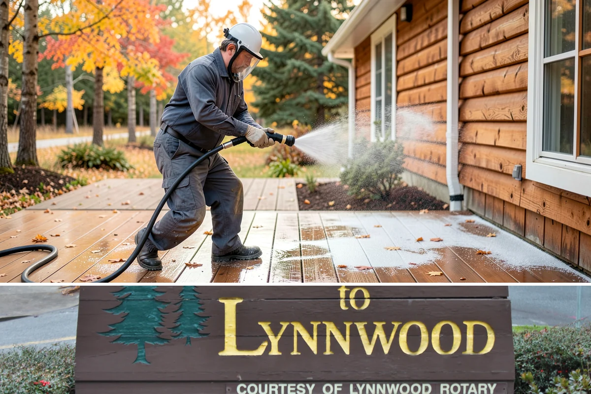 Concrete Restoration Cleaning in Lynnwood, Snohomish County, WA - A dry summer window gives the multiple treatment and rinse stages time to work without rain interrupting the process.