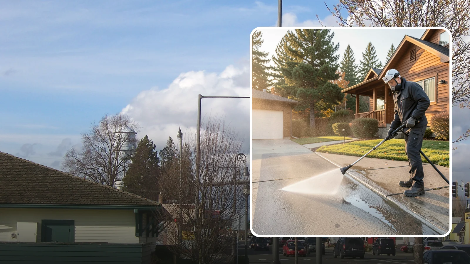 Concrete Restoration Cleaning in Marysville, Snohomish County, WA - Deep-restore severely neglected concrete with combined treatment, cleaning, and brightening for a dramatic recovery.