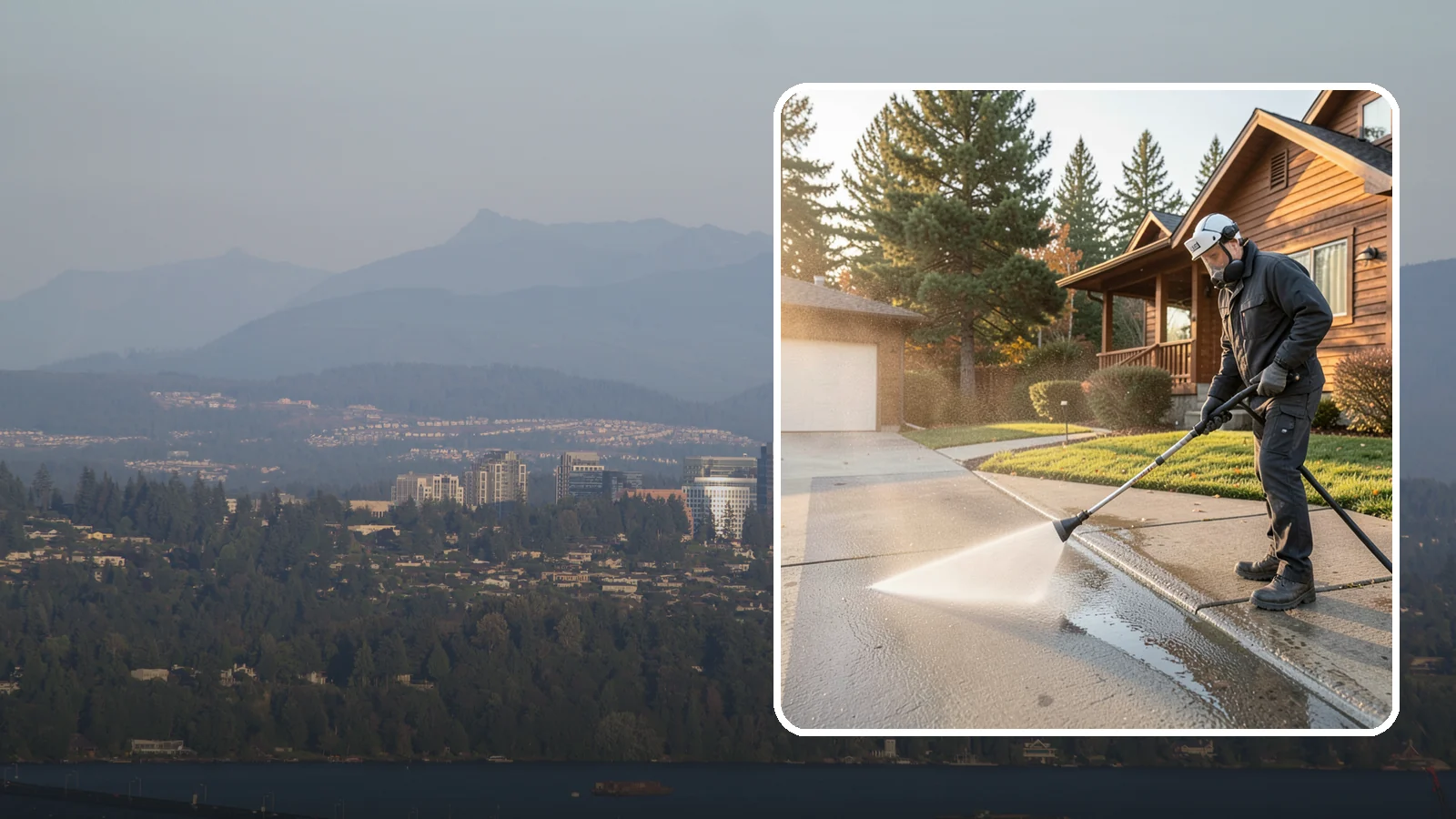 Concrete Restoration Cleaning in Medina, King County, WA - Deep-restore severely neglected concrete with combined treatment, cleaning, and brightening for a dramatic recovery.
