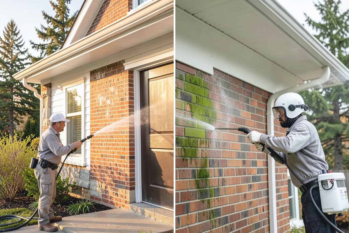 Concrete Restoration Cleaning in Medina, King County, WA - Evaluate the depth of growth and staining