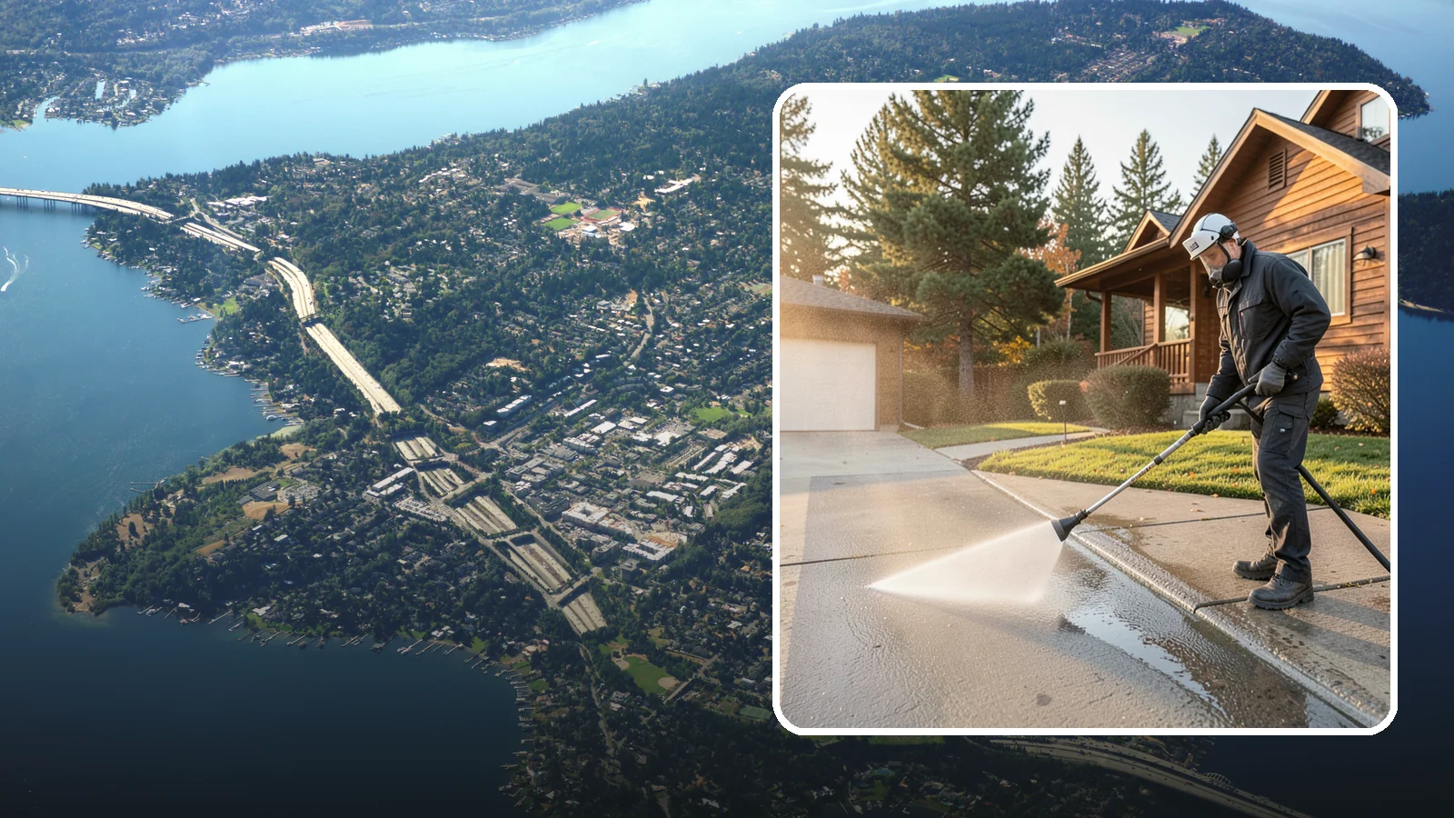 Concrete Restoration Cleaning in Mercer Island, King County, WA - Deep-restore severely neglected concrete with combined treatment, cleaning, and brightening for a dramatic recovery.