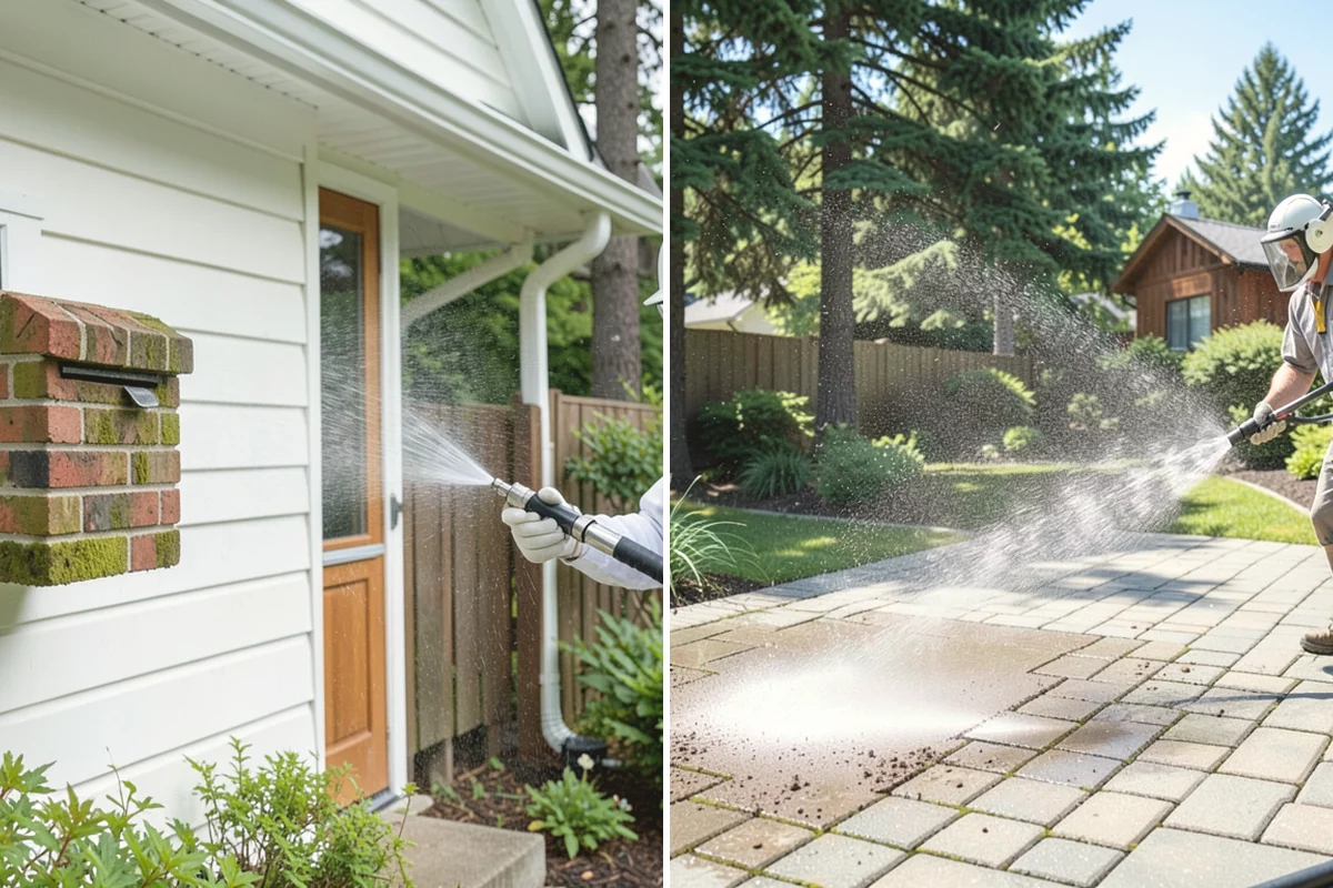 Concrete Restoration Cleaning in Mercer Island, King County, WA - Evaluate the depth of growth and staining