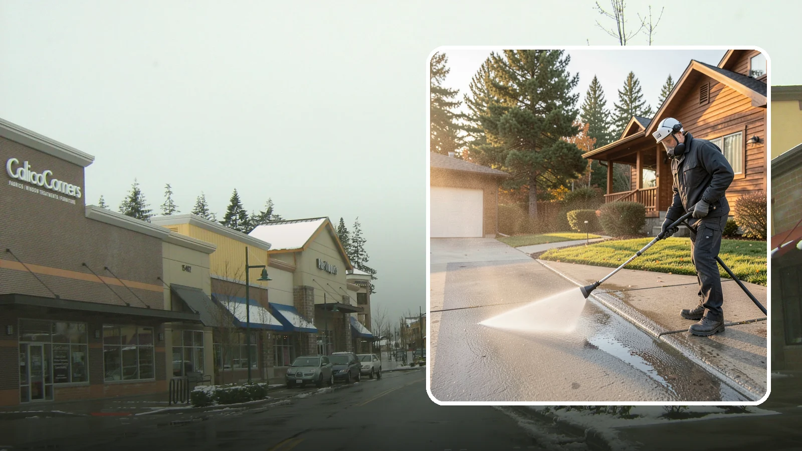 Concrete Restoration Cleaning in Mill Creek, Snohomish County, WA - Deep-restore severely neglected concrete with combined treatment, cleaning, and brightening for a dramatic recovery.