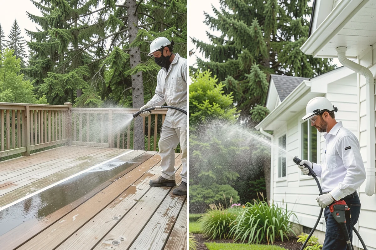Concrete Restoration Cleaning in Milton, King County, WA - Evaluate the depth of growth and staining
