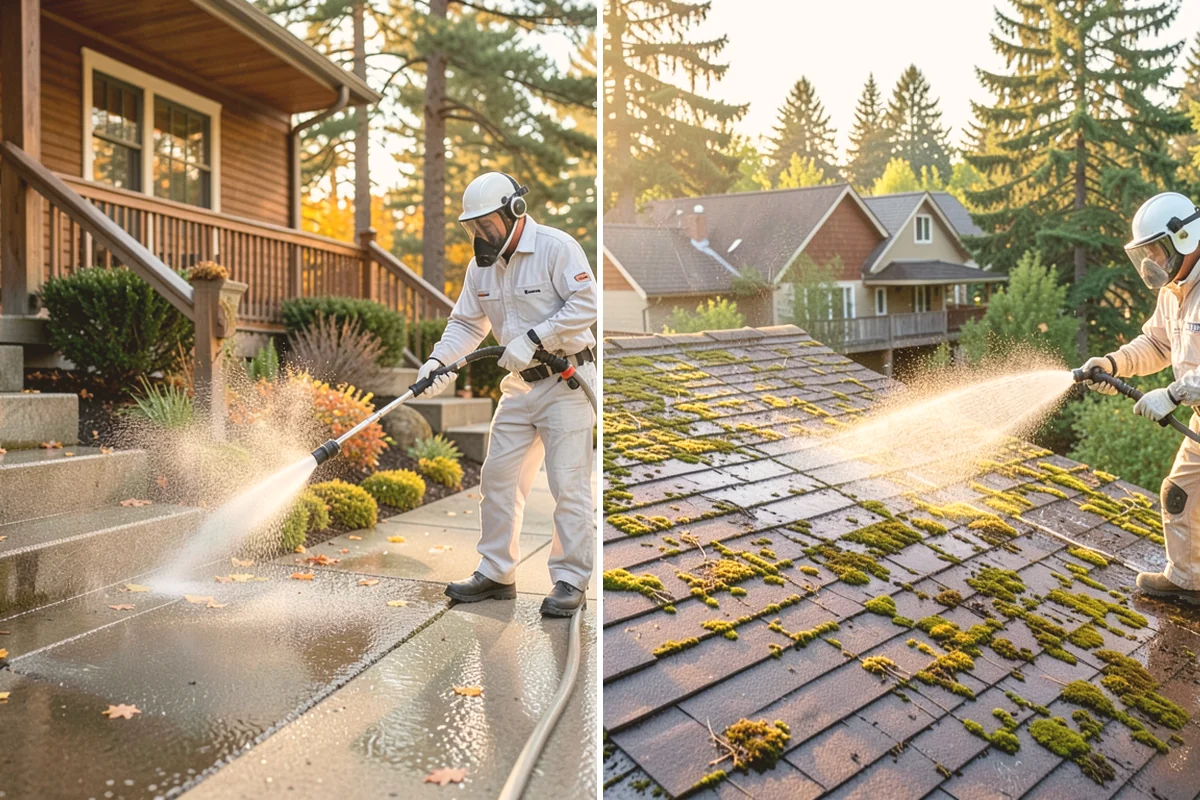 Concrete Restoration Cleaning in Mount Vernon, Skagit County, WA - Evaluate the depth of growth and staining