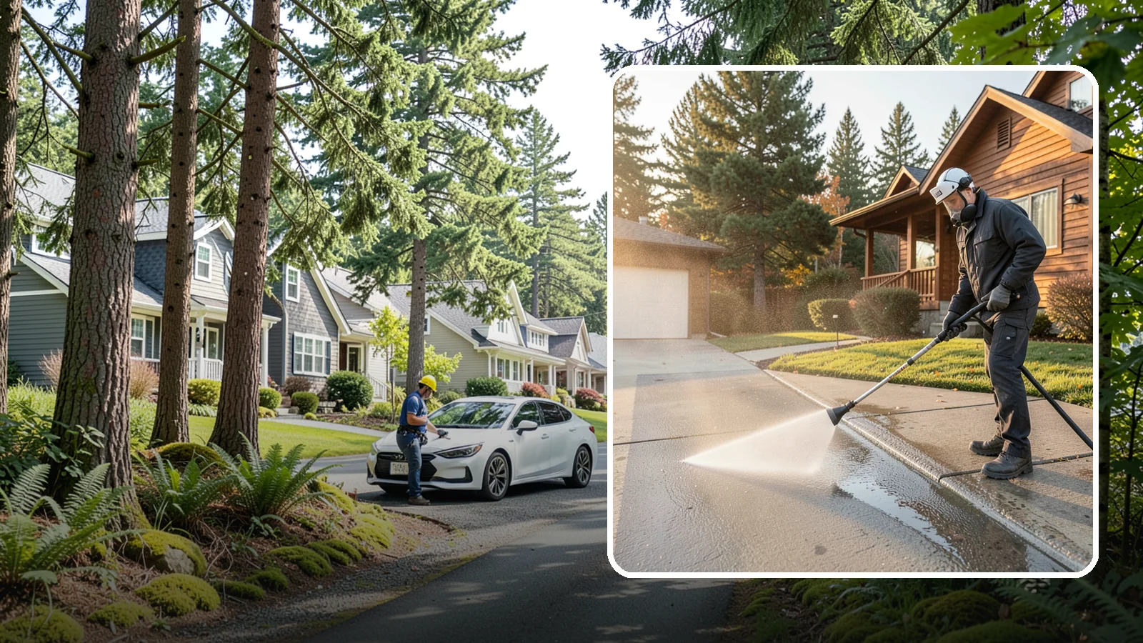 Concrete Restoration Cleaning in Normandy Park, King County, WA - Deep-restore severely neglected concrete with combined treatment, cleaning, and brightening for a dramatic recovery.
