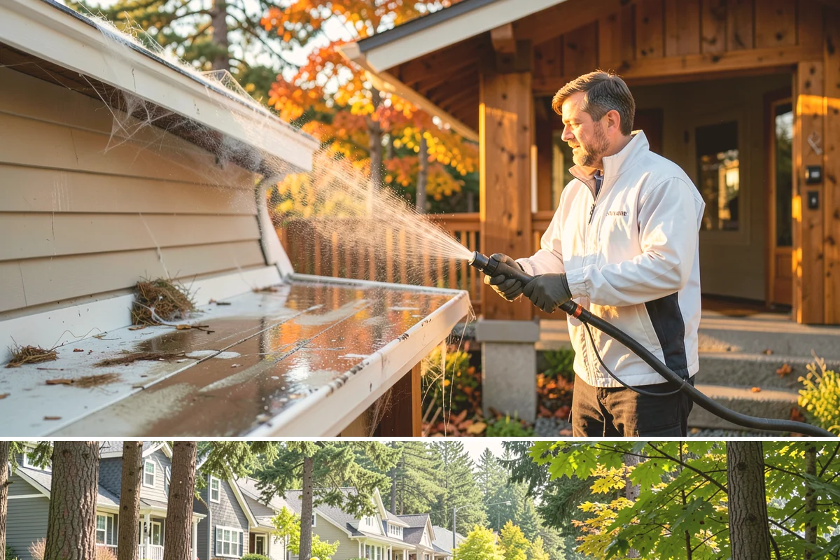 Concrete Restoration Cleaning in Normandy Park, King County, WA - A dry summer window gives the multiple treatment and rinse stages time to work without rain interrupting the process.