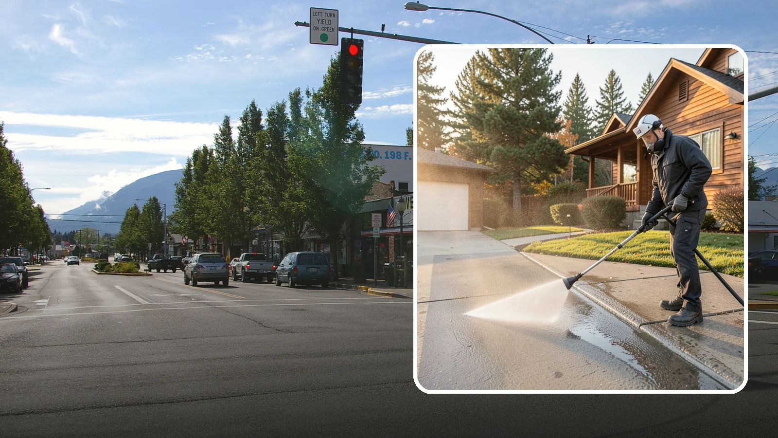 Concrete Restoration Cleaning in North Bend, King County, WA - Deep-restore severely neglected concrete with combined treatment, cleaning, and brightening for a dramatic recovery.