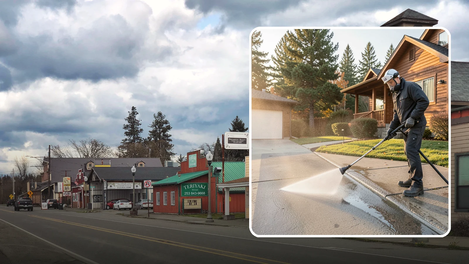 Concrete Restoration Cleaning in Roy, Pierce County, WA - Deep-restore severely neglected concrete with combined treatment, cleaning, and brightening for a dramatic recovery.