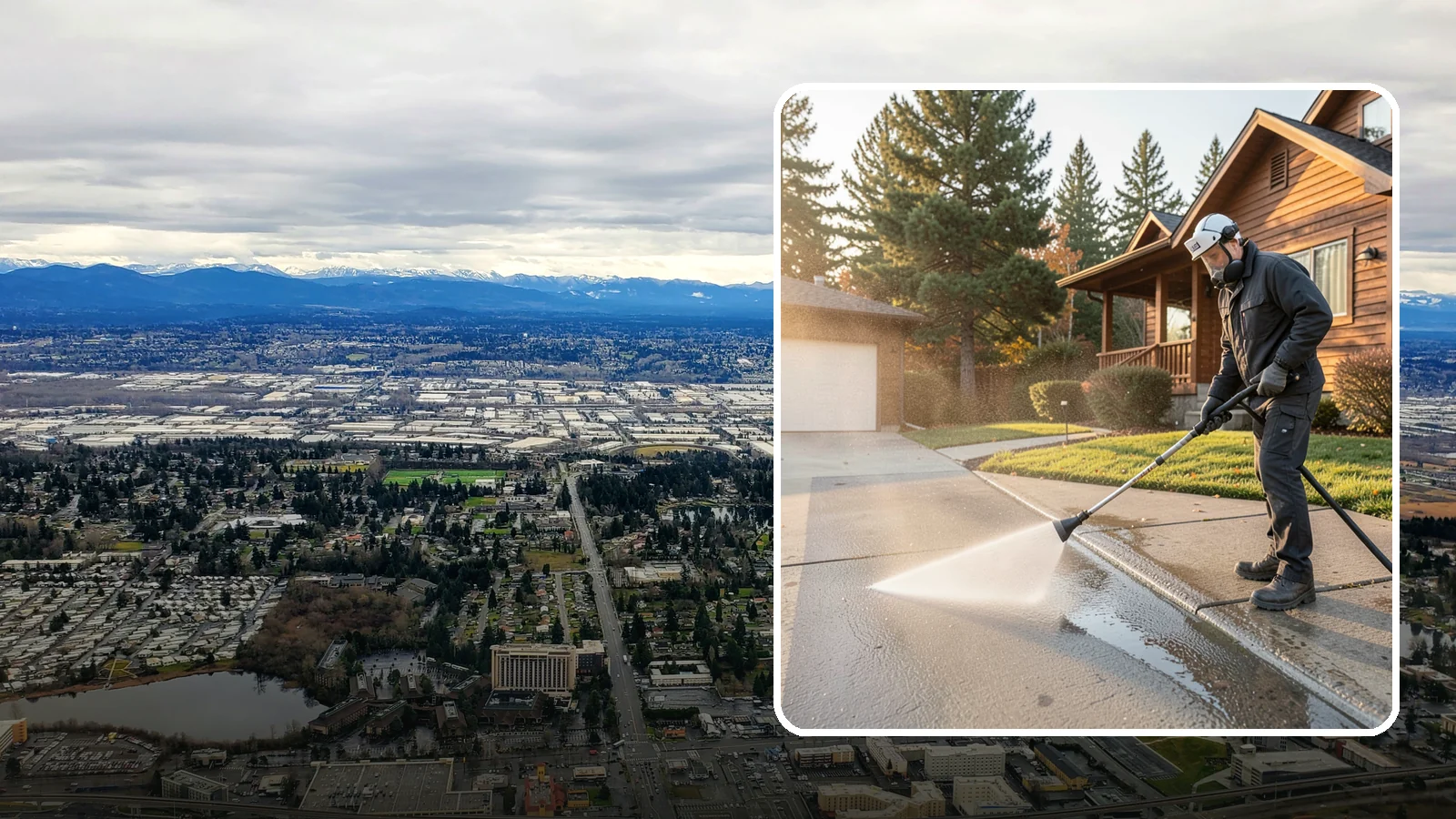 Concrete Restoration Cleaning in SeaTac, King County, WA - Deep-restore severely neglected concrete with combined treatment, cleaning, and brightening for a dramatic recovery.
