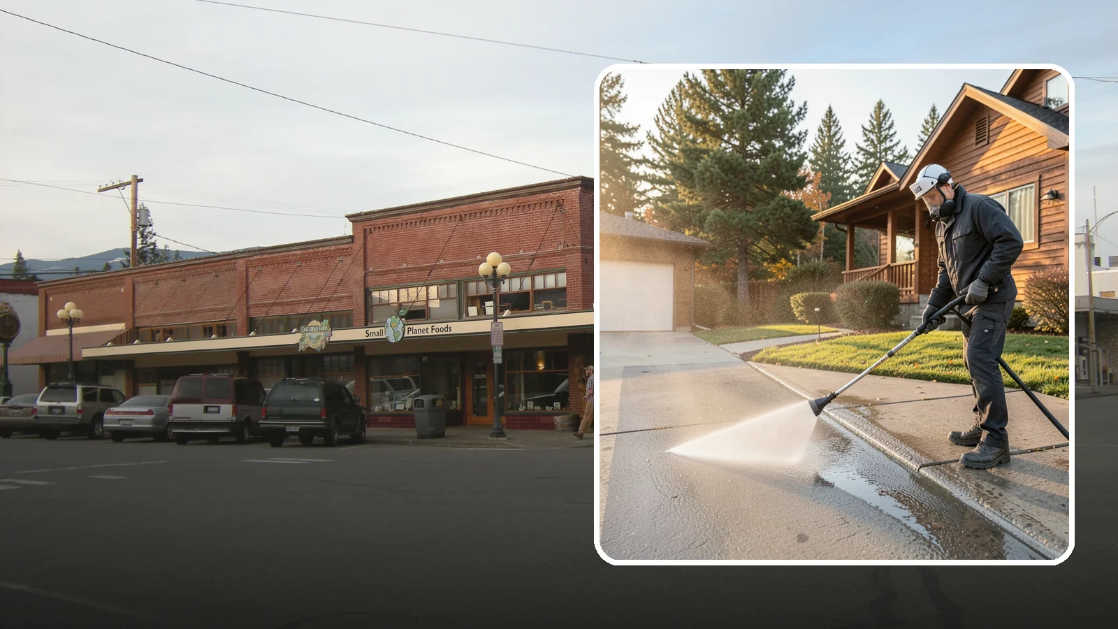 Concrete Restoration Cleaning in Sedro-Woolley, Skagit County, WA - Deep-restore severely neglected concrete with combined treatment, cleaning, and brightening for a dramatic recovery.