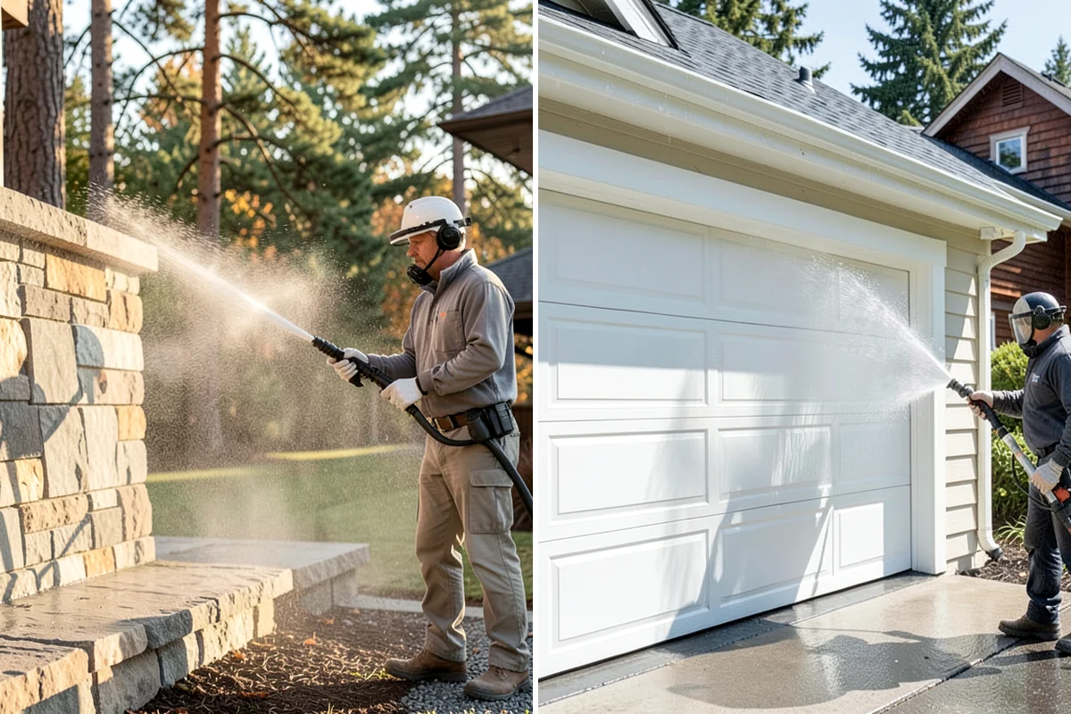 Concrete Restoration Cleaning in Sedro-Woolley, Skagit County, WA - Evaluate the depth of growth and staining