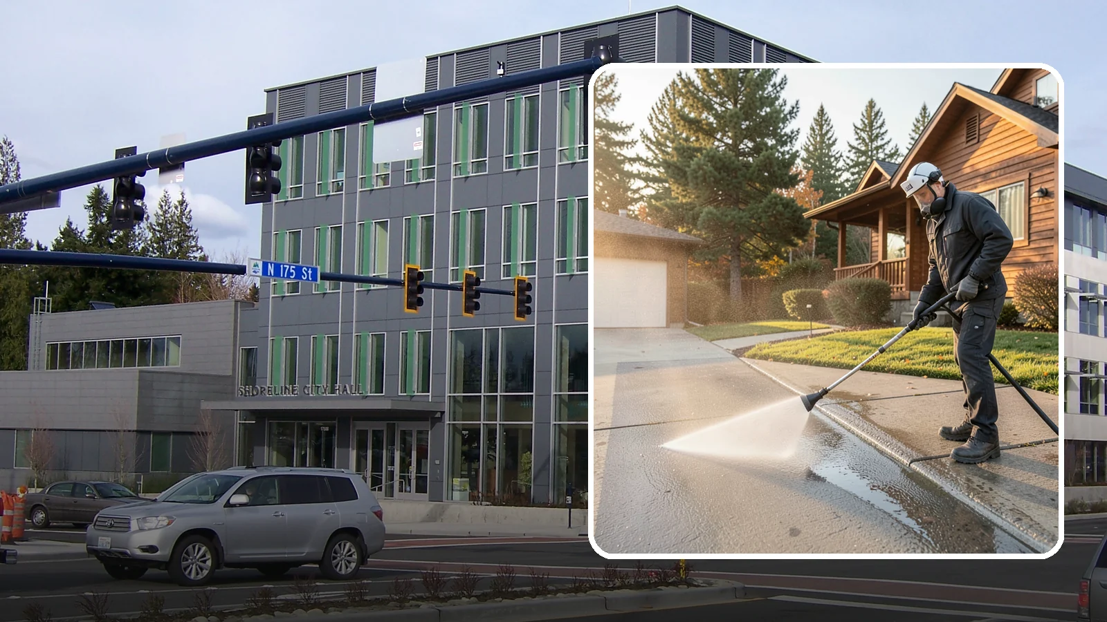 Concrete Restoration Cleaning in Shoreline, King County, WA - Deep-restore severely neglected concrete with combined treatment, cleaning, and brightening for a dramatic recovery.