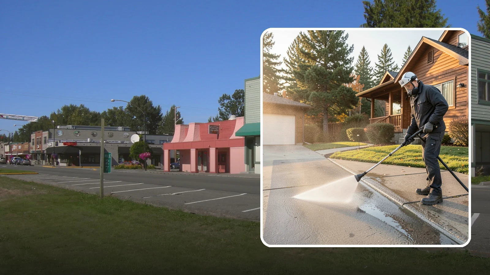 Concrete Restoration Cleaning in Snoqualmie, King County, WA - Deep-restore severely neglected concrete with combined treatment, cleaning, and brightening for a dramatic recovery.
