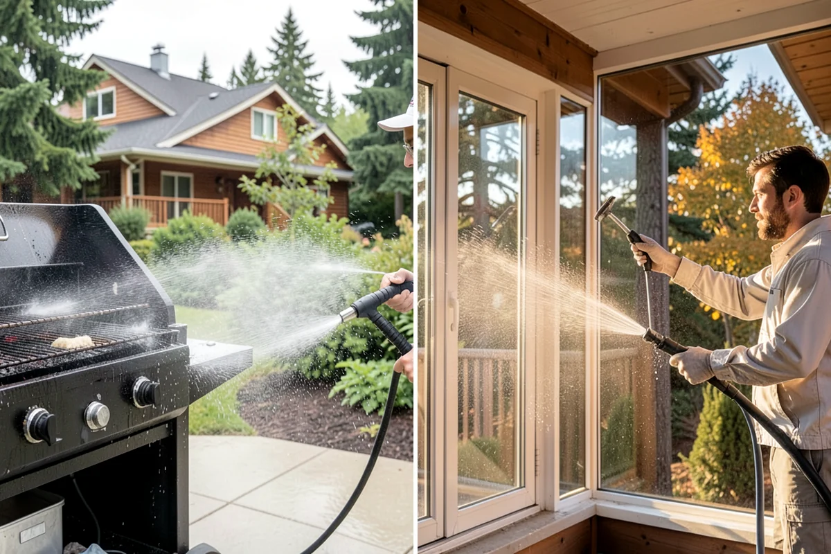 Concrete Restoration Cleaning in Snoqualmie, King County, WA - Evaluate the depth of growth and staining