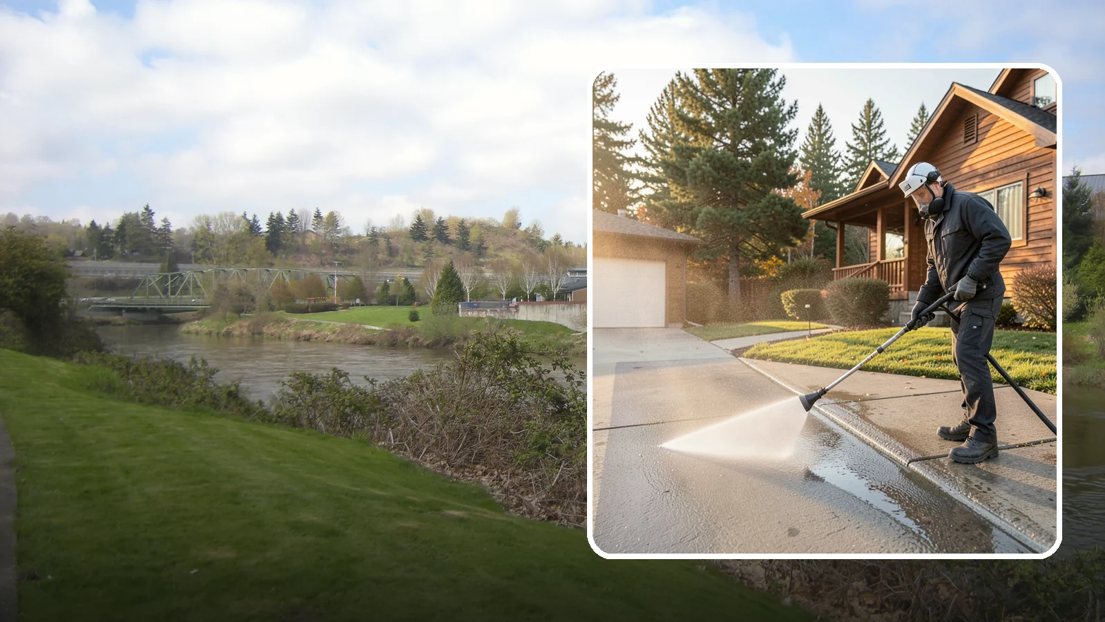 Concrete Restoration Cleaning in Tukwila, King County, WA - Deep-restore severely neglected concrete with combined treatment, cleaning, and brightening for a dramatic recovery.