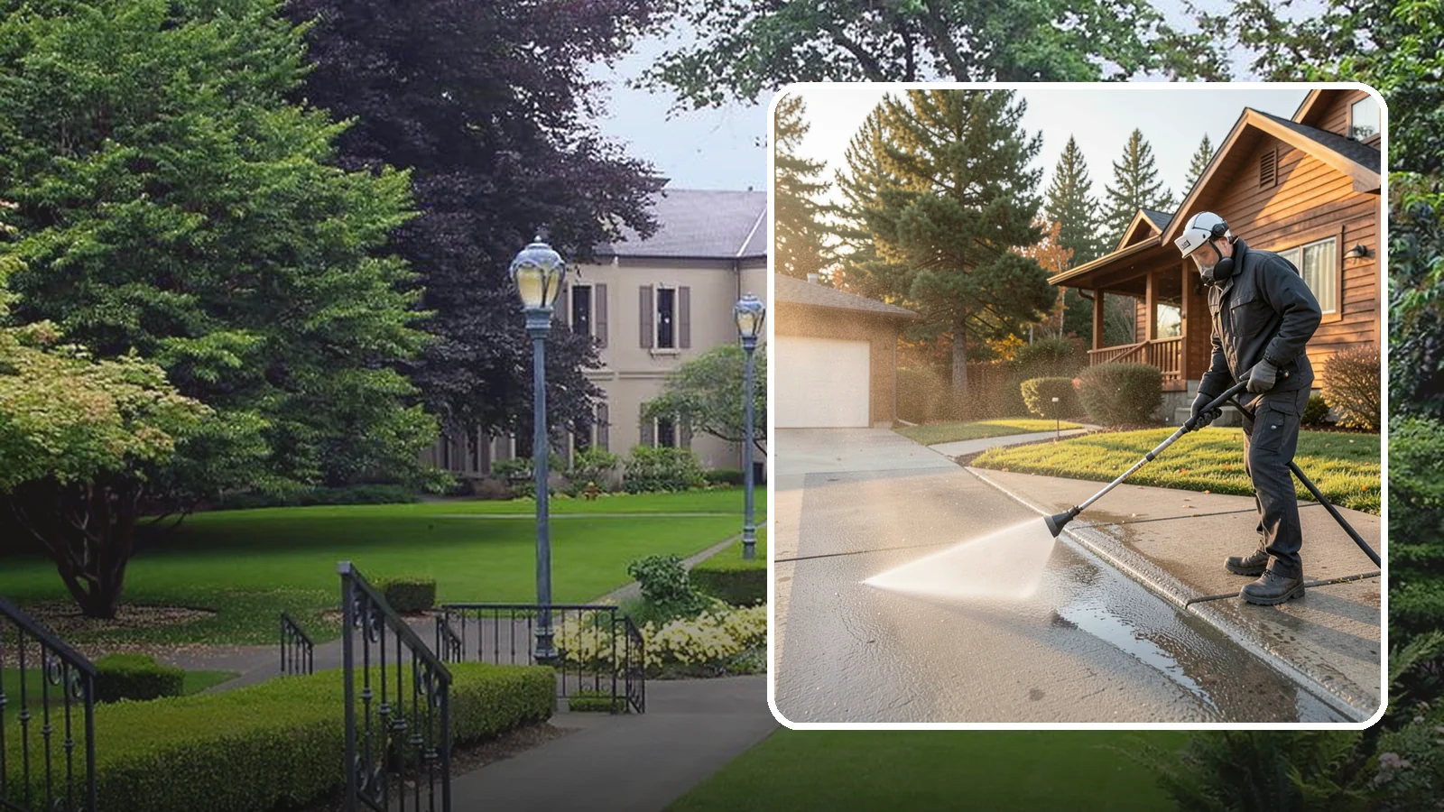 Concrete Restoration Cleaning in Woodinville, King County, WA - Deep-restore severely neglected concrete with combined treatment, cleaning, and brightening for a dramatic recovery.