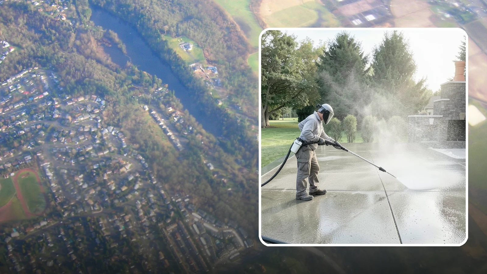 Concrete Sealing in Algona, King County, WA - Penetrating and topical sealers applied to clean concrete flatwork to shield Washington driveways and patios from persistent...