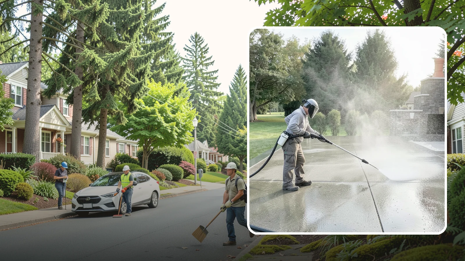 Concrete Sealing in Beaux Arts Village, King County, WA - Penetrating and topical sealers applied to clean concrete flatwork to shield Washington driveways and patios from persistent...