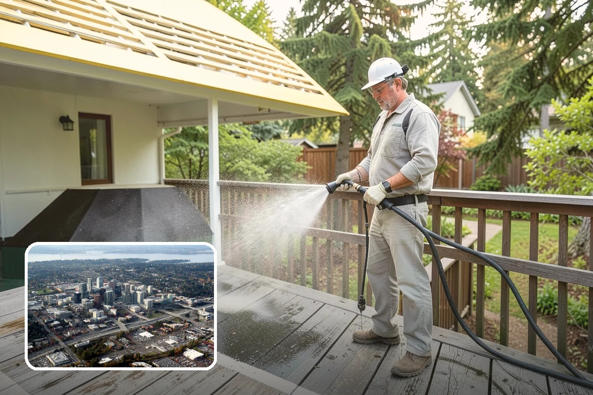 Concrete Sealing in Bellevue, King County, WA - Blocks rain and groundwater from wicking into porous concrete