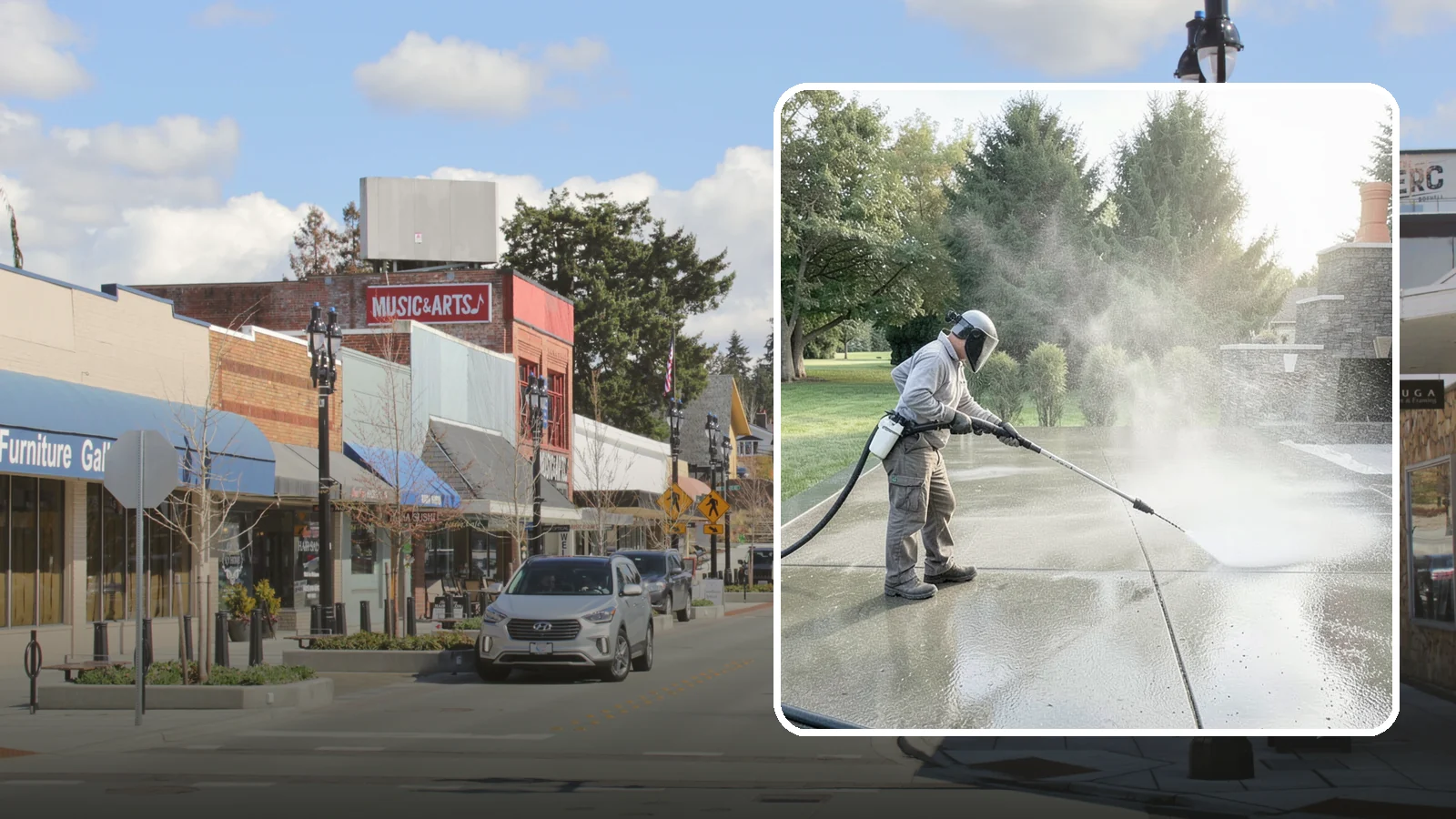 Concrete Sealing in Bothell, King County, WA - Penetrating and topical sealers applied to clean concrete flatwork to shield Washington driveways and patios from persistent...