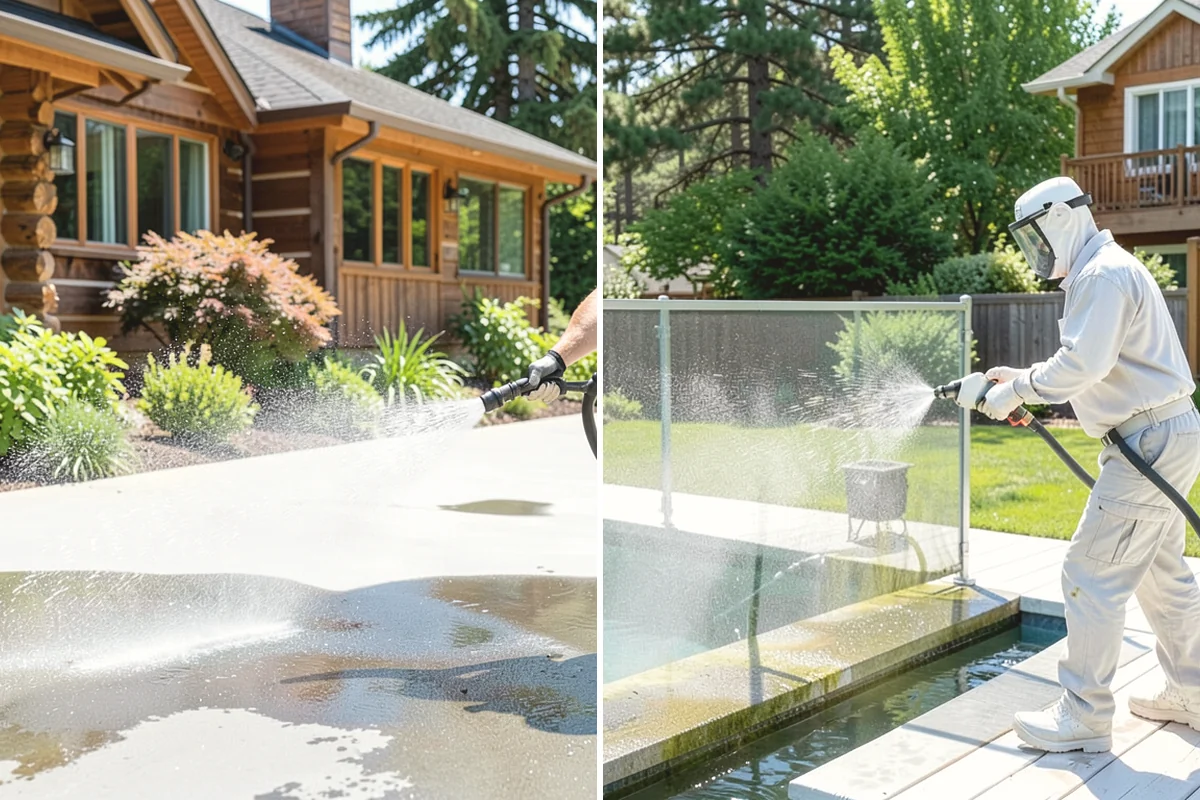 Concrete Sealing in Burien, King County, WA - Deep clean the concrete and remove any existing failing sealer or contaminants
