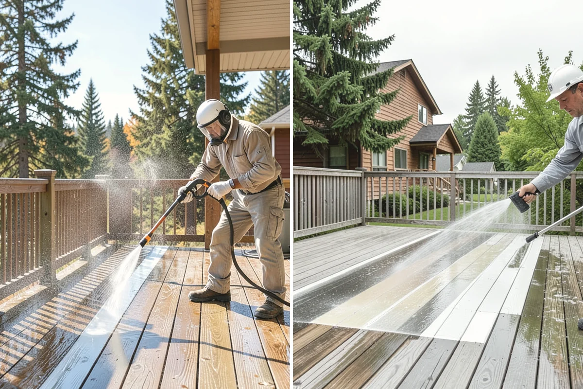 Concrete Sealing in Carbonado, Pierce County, WA - Deep clean the concrete and remove any existing failing sealer or contaminants