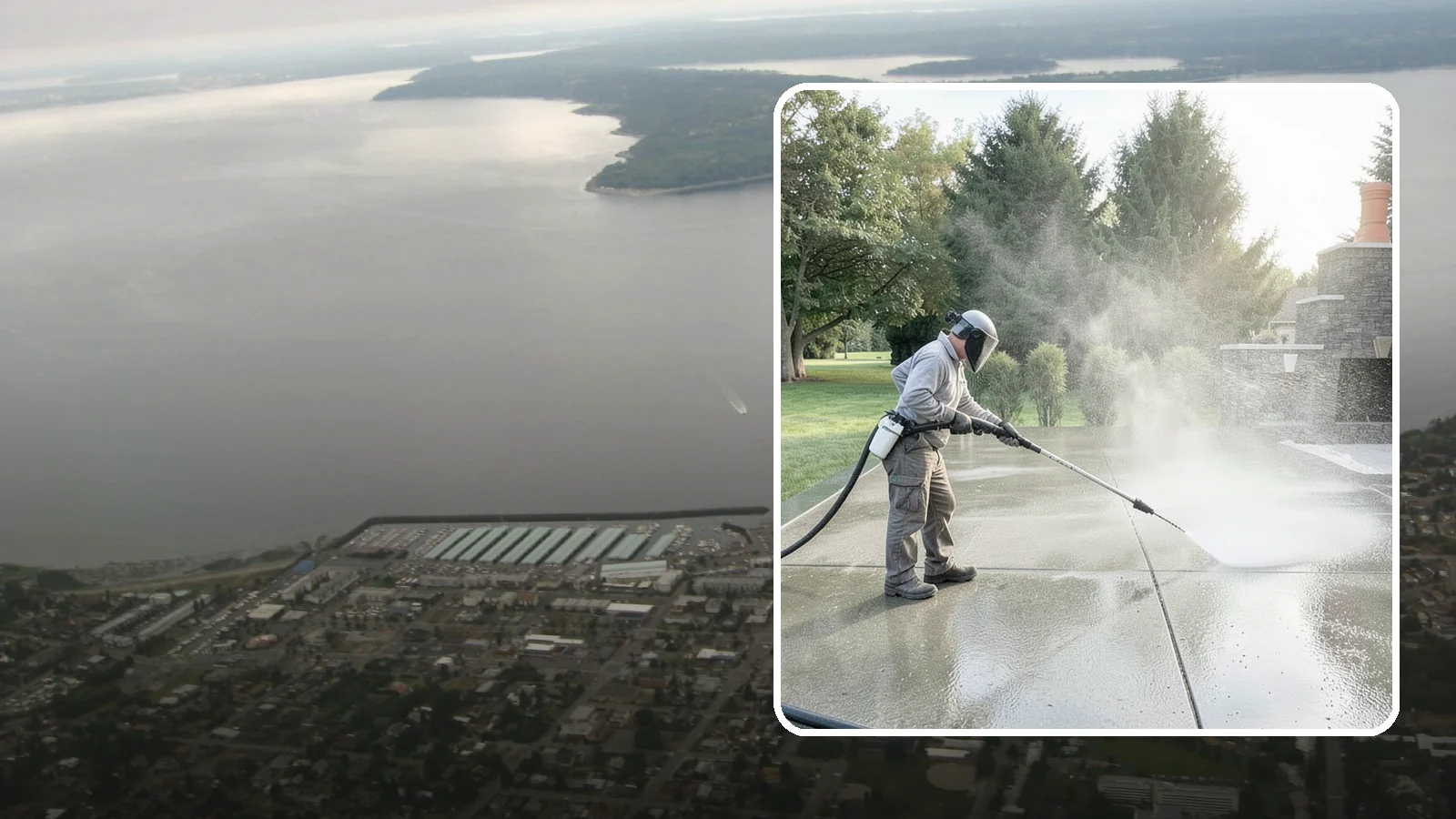 Concrete Sealing in Des Moines, King County, WA - Penetrating and topical sealers applied to clean concrete flatwork to shield Washington driveways and patios from persistent...