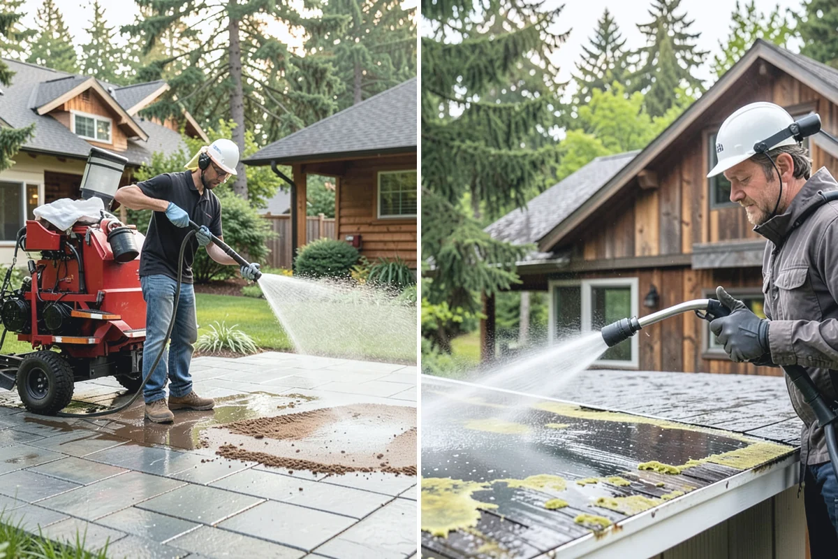 Concrete Sealing in Des Moines, King County, WA - Deep clean the concrete and remove any existing failing sealer or contaminants