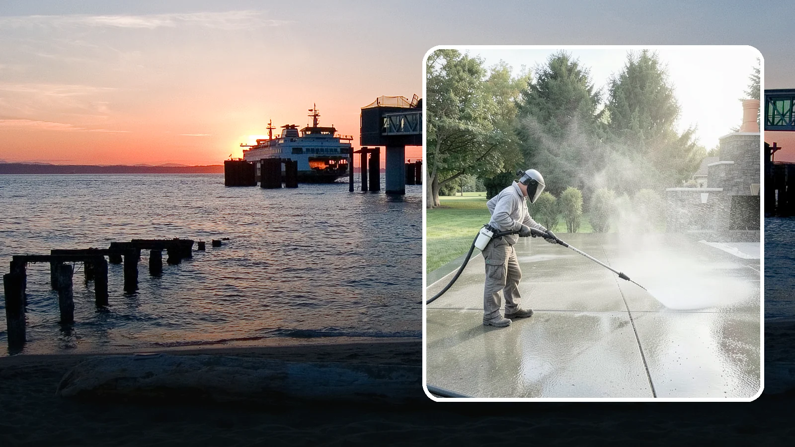 Concrete Sealing in Edmonds, Snohomish County, WA - Penetrating and topical sealers applied to clean concrete flatwork to shield Washington driveways and patios from persistent...