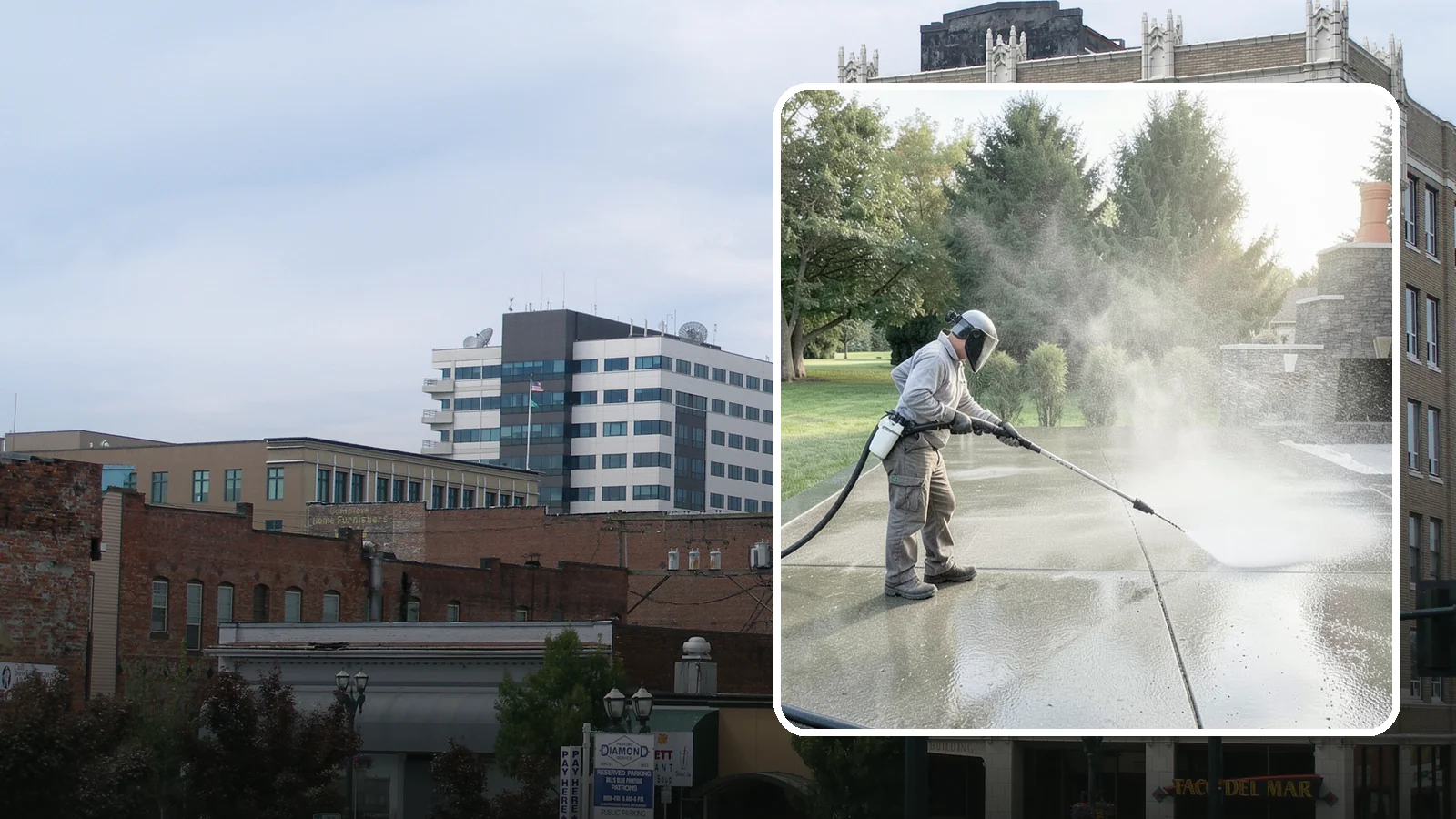 Concrete Sealing in Everett, Snohomish County, WA - Penetrating and topical sealers applied to clean concrete flatwork to shield Washington driveways and patios from persistent...