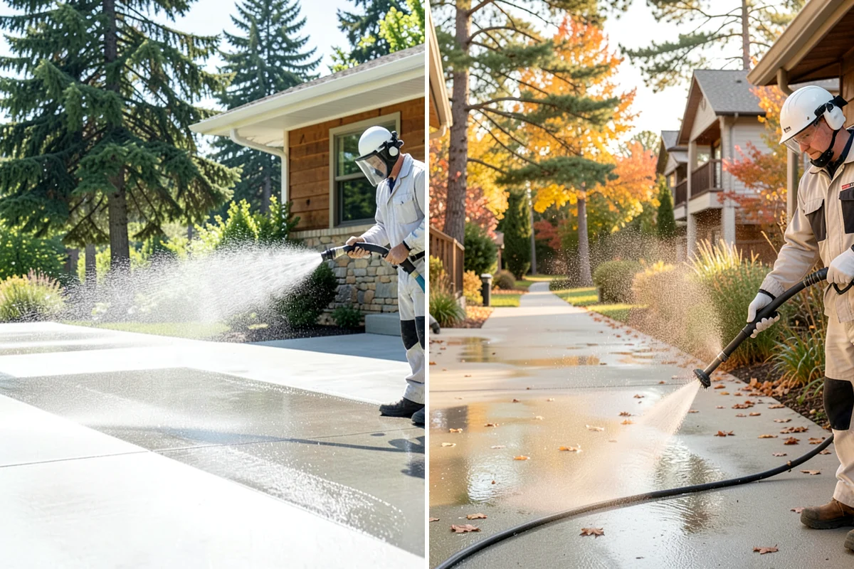 Concrete Sealing in Everett, Snohomish County, WA - Deep clean the concrete and remove any existing failing sealer or contaminants