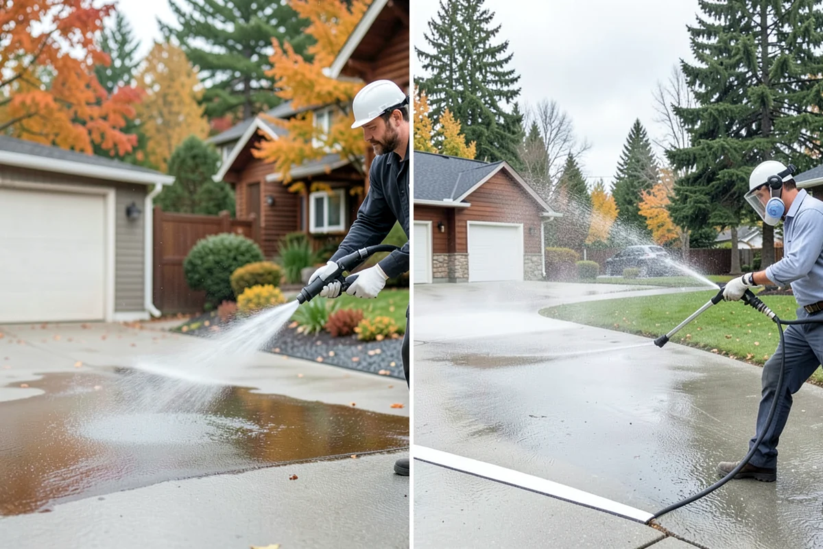 Concrete Sealing in Fircrest, Pierce County, WA - Deep clean the concrete and remove any existing failing sealer or contaminants