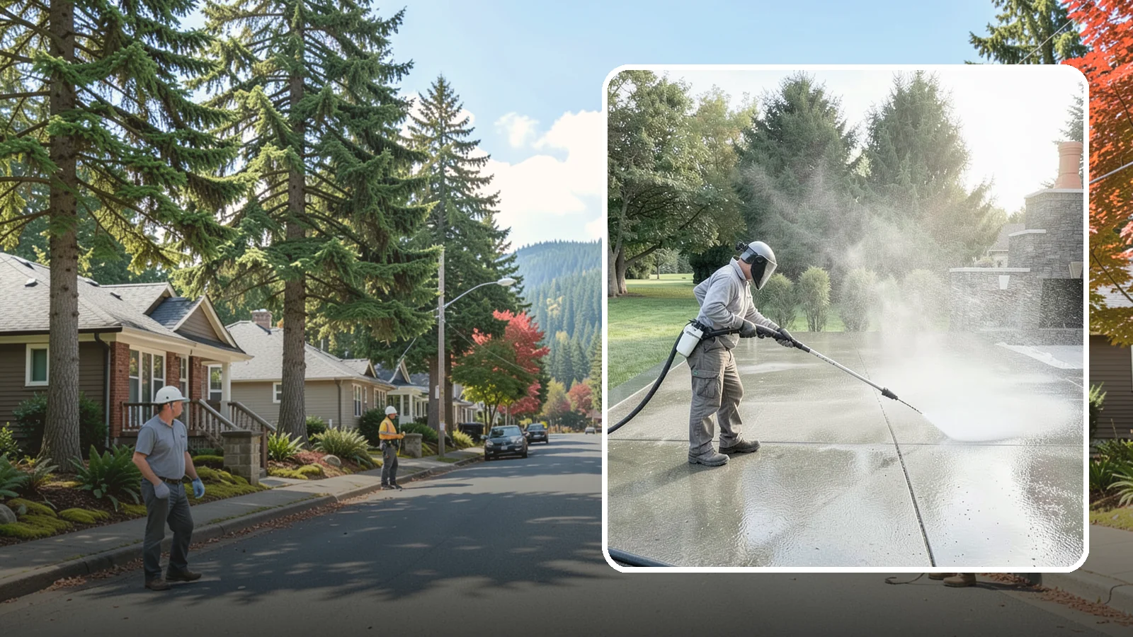 Concrete Sealing in Hunts Point, King County, WA - Penetrating and topical sealers applied to clean concrete flatwork to shield Washington driveways and patios from persistent...