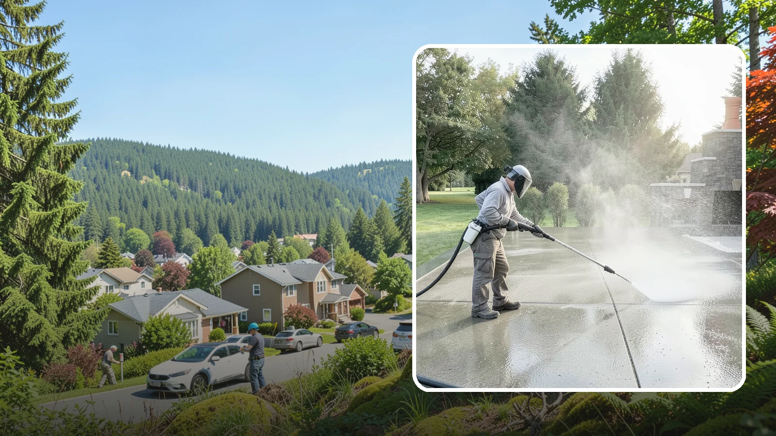 Concrete Sealing in Index, Snohomish County, WA - Penetrating and topical sealers applied to clean concrete flatwork to shield Washington driveways and patios from persistent...
