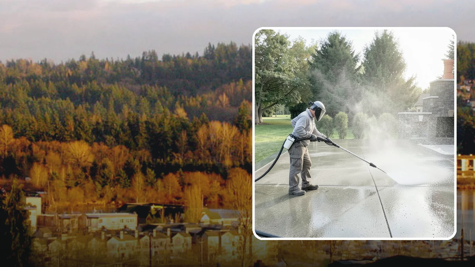 Concrete Sealing in Kenmore, King County, WA - Penetrating and topical sealers applied to clean concrete flatwork to shield Washington driveways and patios from persistent...